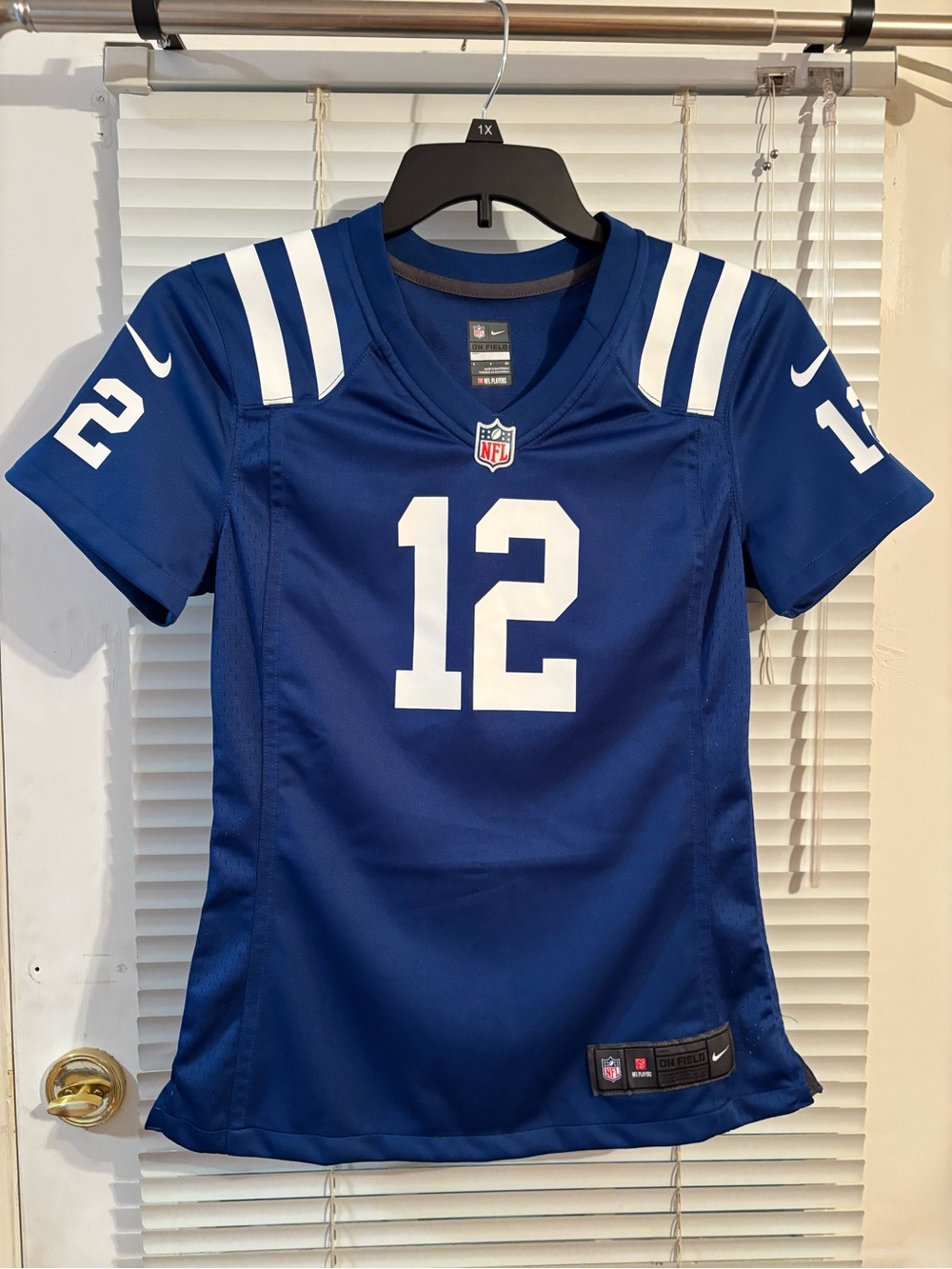 Nike On Field Andrew Luck #12 Indianapolis Colts NFL Blue Jersey Size Women’s S